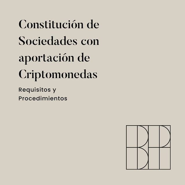 Constitucion de sociedades con aportacion de criptomonedas